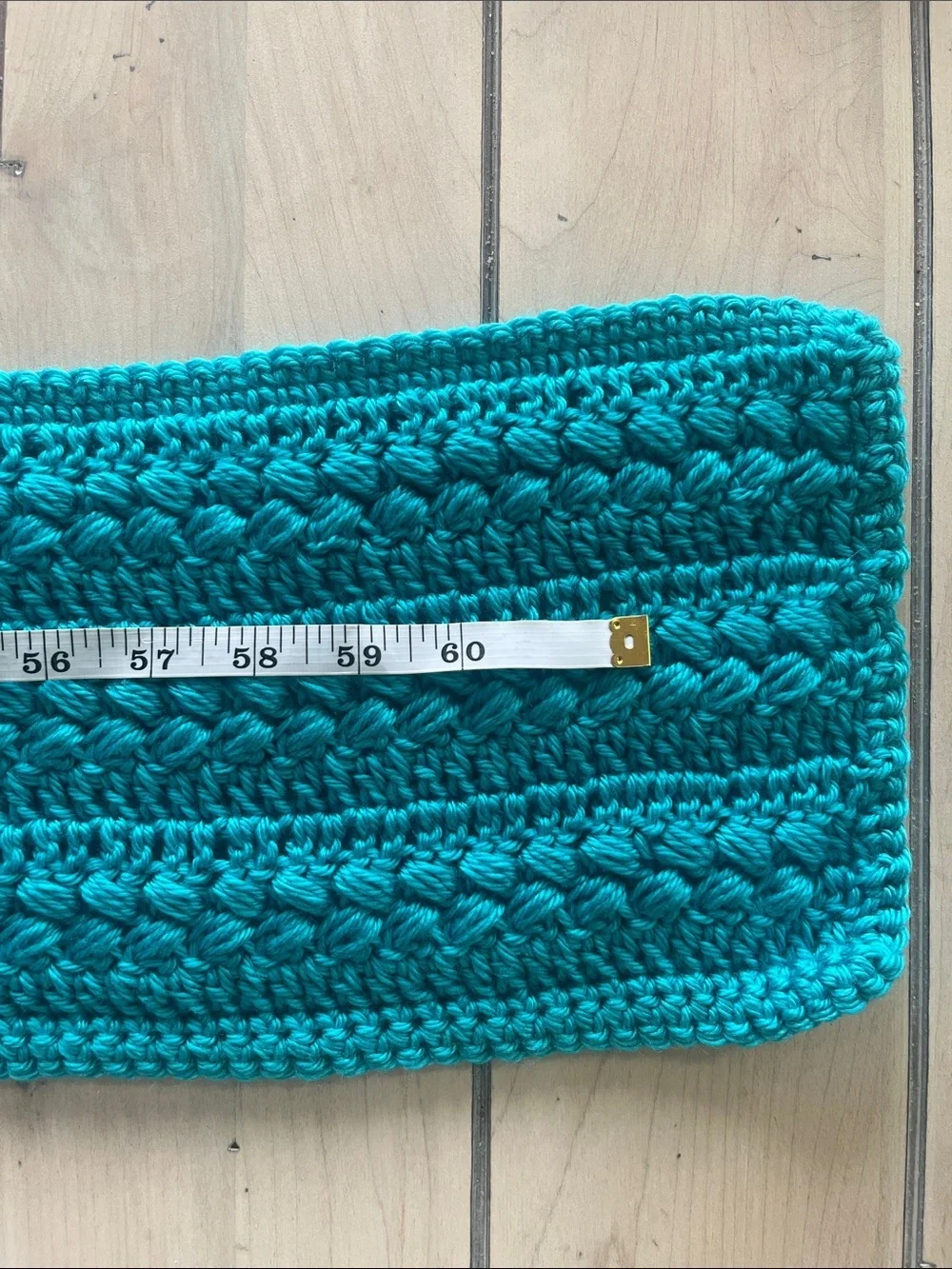 Handmade Teal Crochet Scarf & Headband Set